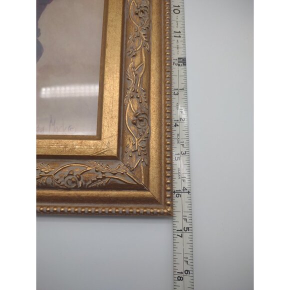 Vintage Home Interiors Barbara Mock Magnolia Floral Topiary Gold Framed Wall Art - Picture 10 of 17